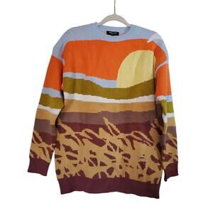Beulah Style Unisex Southwest Desert Soft Wool Blend Sweater, Men's Large, W XL